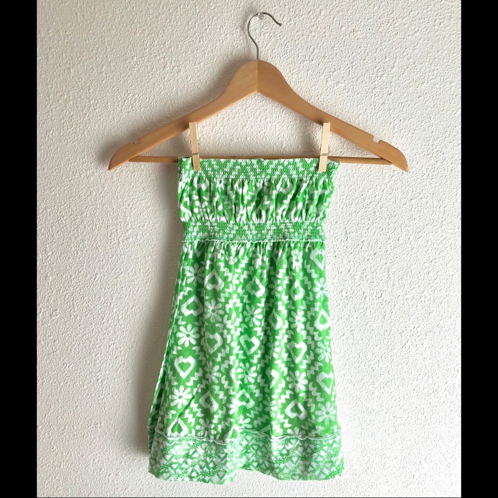 Floral Green Tube Top